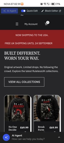 RulelessUK – Turnkey UK Streetwear Brand & eCommerce Store thumbnail 3