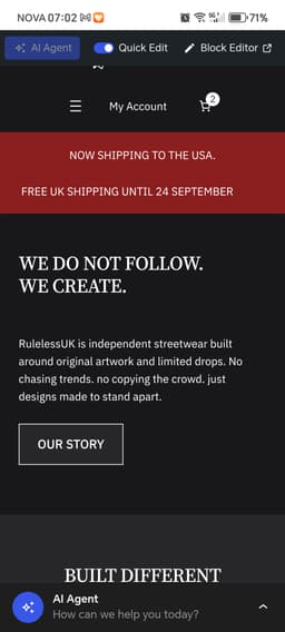 RulelessUK – Turnkey UK Streetwear Brand & eCommerce Store thumbnail 4