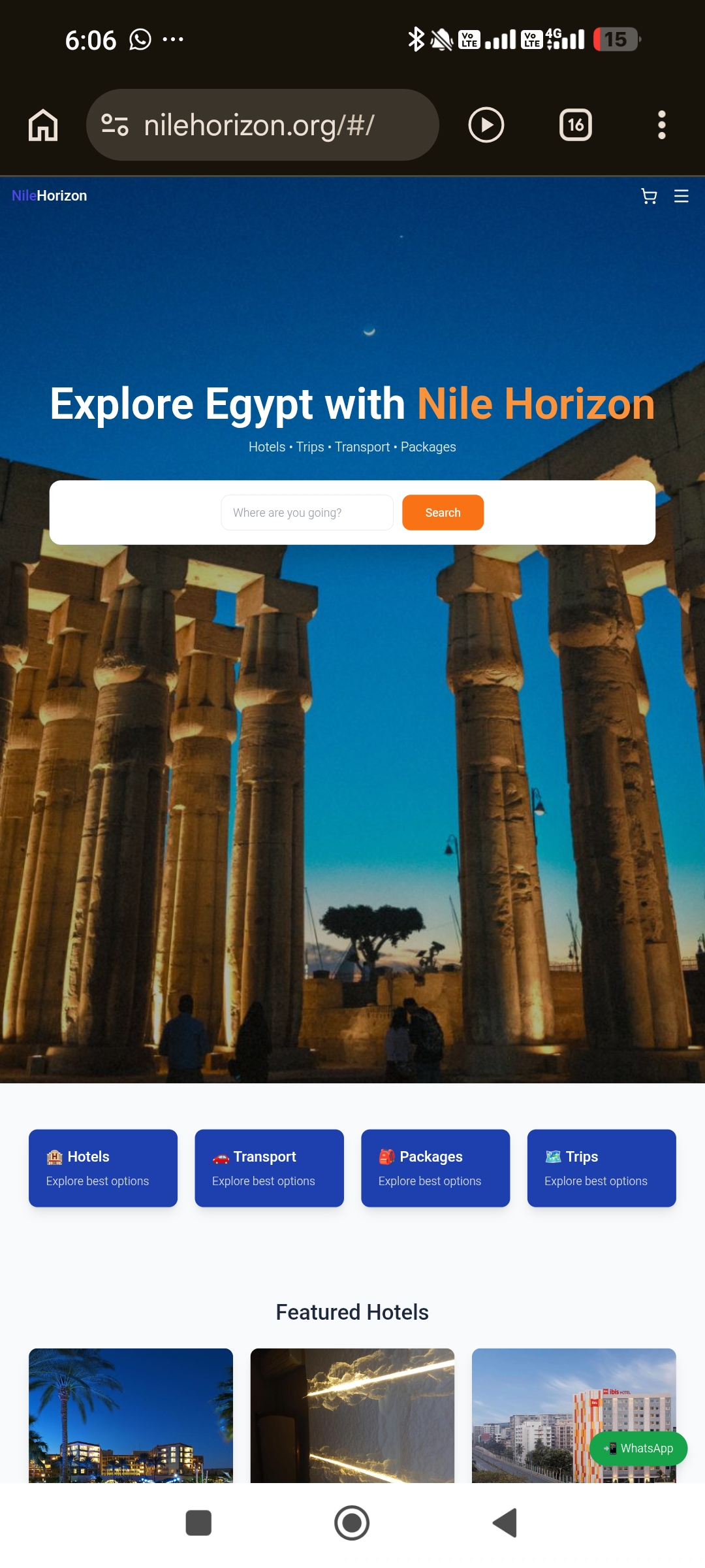 Nile Horizon – Ready-to-Launch Egypt Tourism Booking Platform screenshot 1