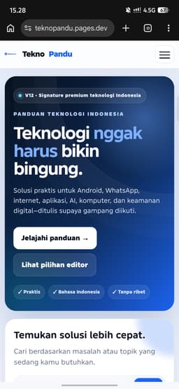 TeknoPandu – Modern Indonesian Tech & Finance Content Website thumbnail 1