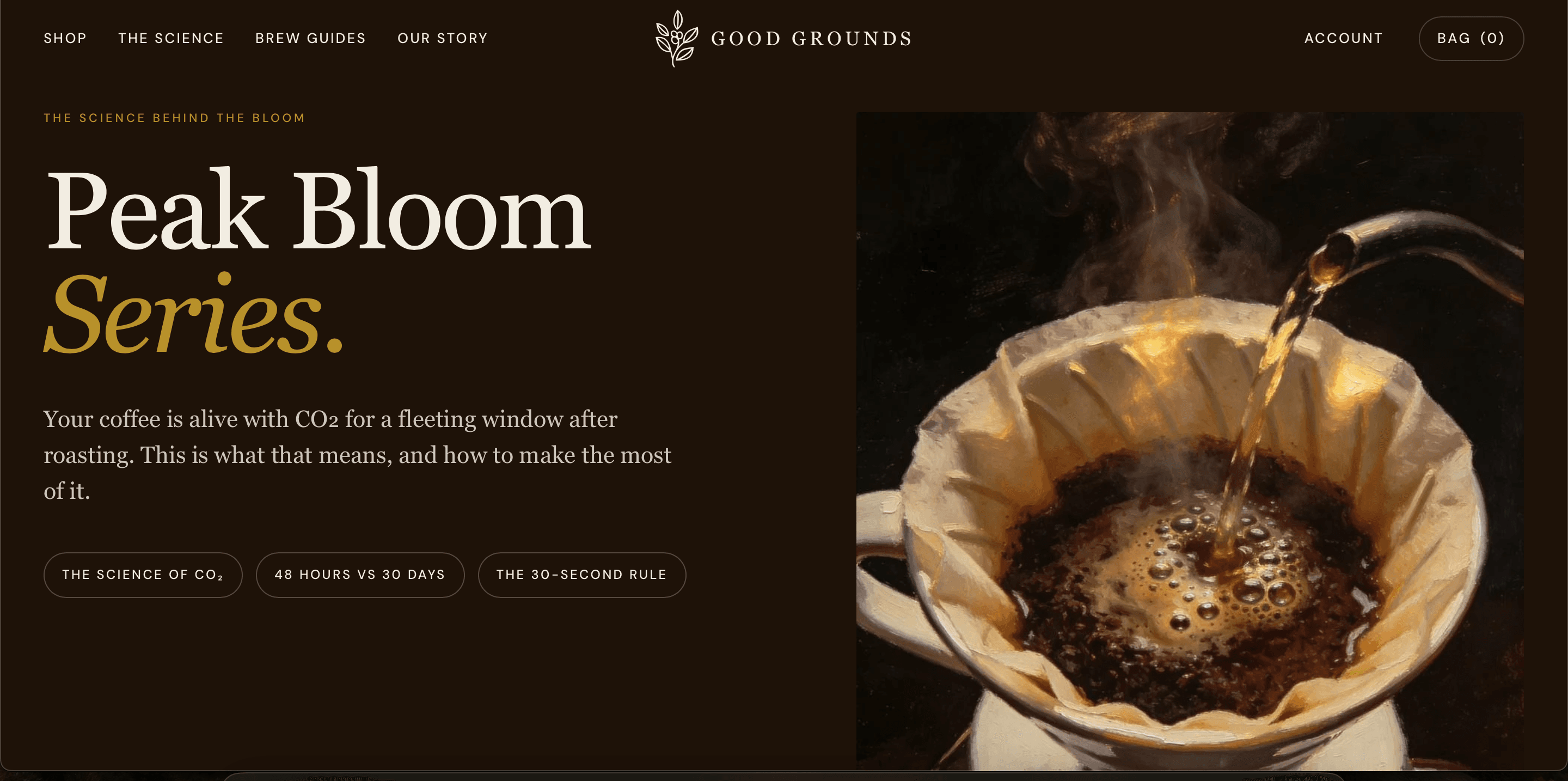 Peak Bloom Series | The Science of Fresh Coffee for Sale screenshot 1