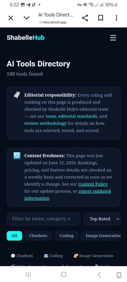 ShabelleHub — AI Tools Intelligence & Discovery Platform thumbnail 2