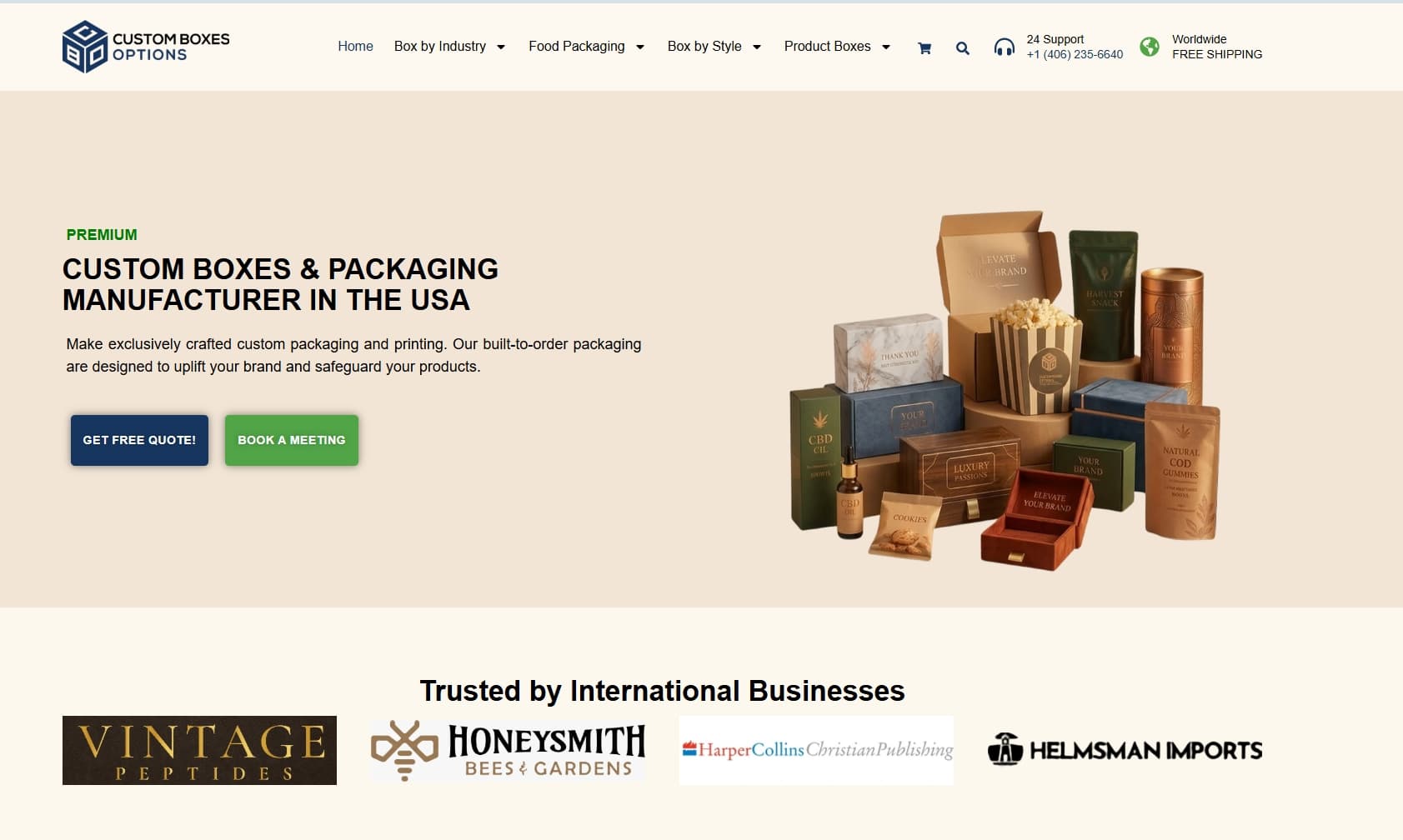 USA Custom Packaging Business with Established Website & Brand screenshot 1