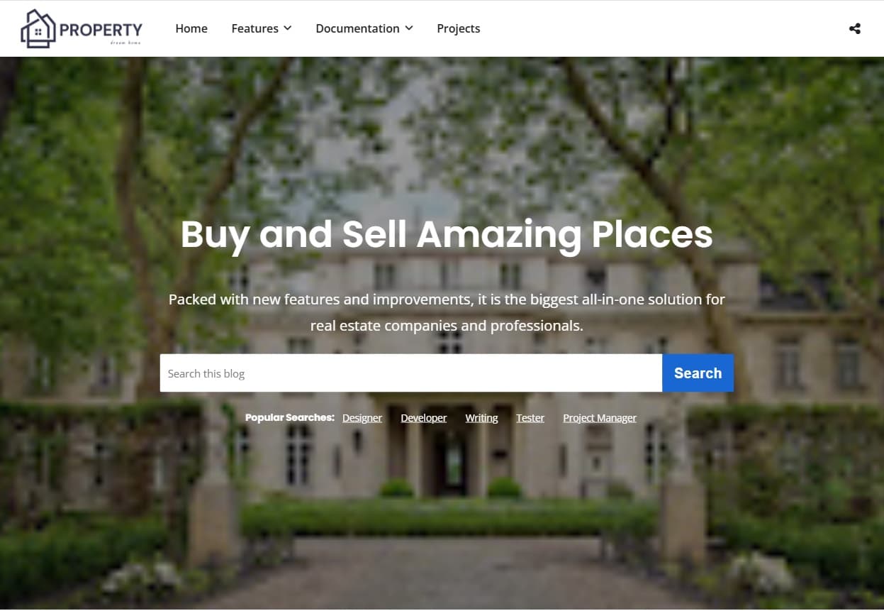 Ready-to-Use Real Estate Blogger Website Design