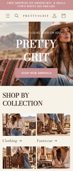 Pretty Grit – Launch-Ready Shopify Western Boutique Brand thumbnail 6