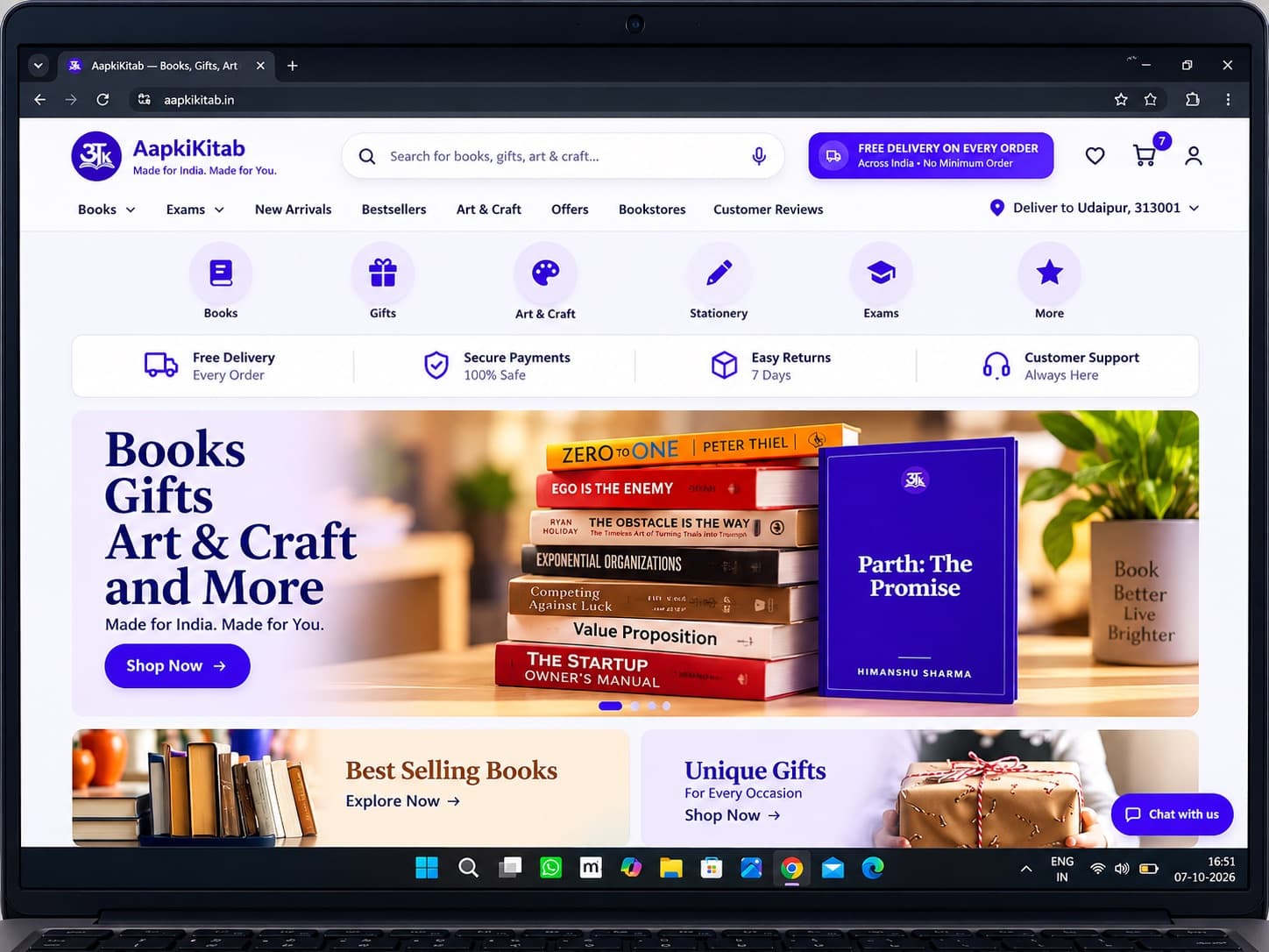 AapkiKitab.in – Ready-to-Launch Online Bookstore screenshot 1