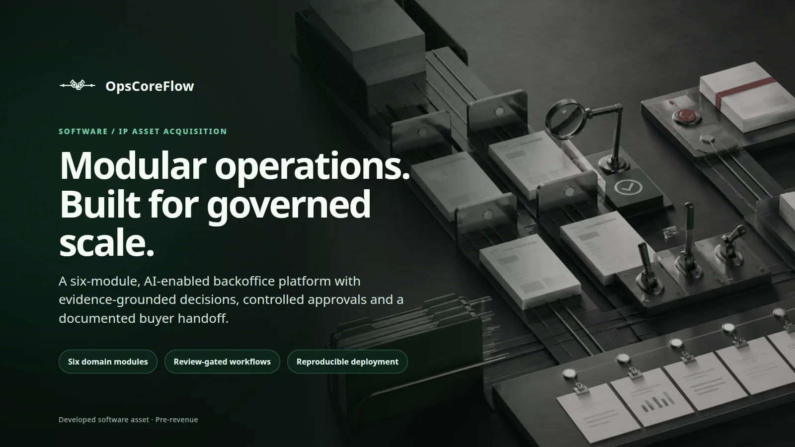 OpsCoreFlow — Six-Module B2B Operations Platform screenshot 1
