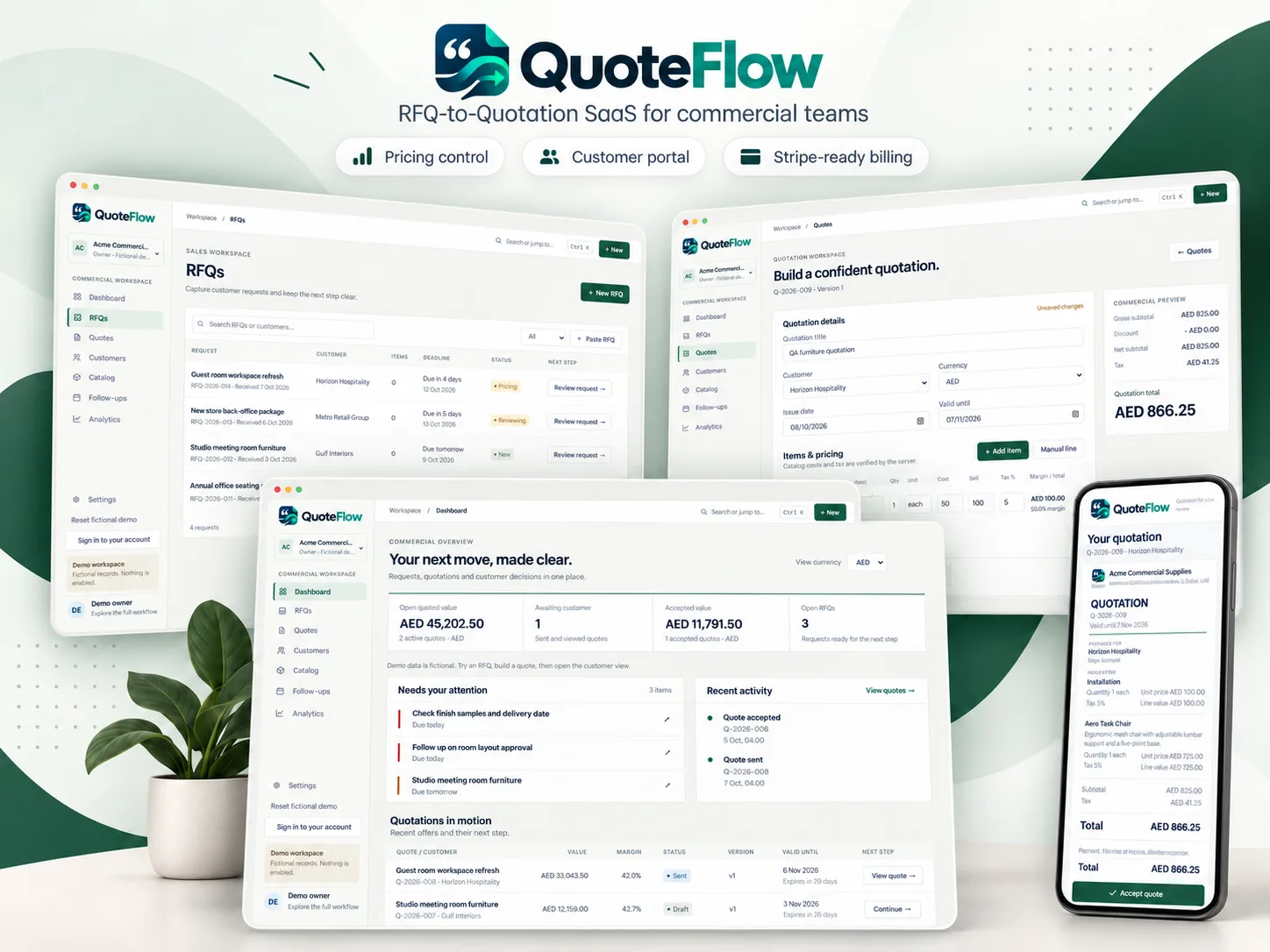 QuoteFlow – AI-Assisted B2B RFQ & Quotation Management SaaS screenshot 1