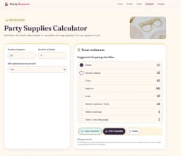 PartyMeasure – Party Planning Calculator Website thumbnail 5