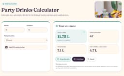 PartyMeasure – Party Planning Calculator Website thumbnail 6