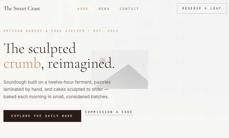 Modern Bakery Website Template (Base44) screenshot 1