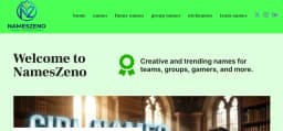 NamesZeno.com: Established Name Ideas and Meanings Content Website thumbnail 1