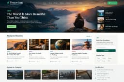 Terravium — Ready-Built World Magazine Website for Sale thumbnail 1