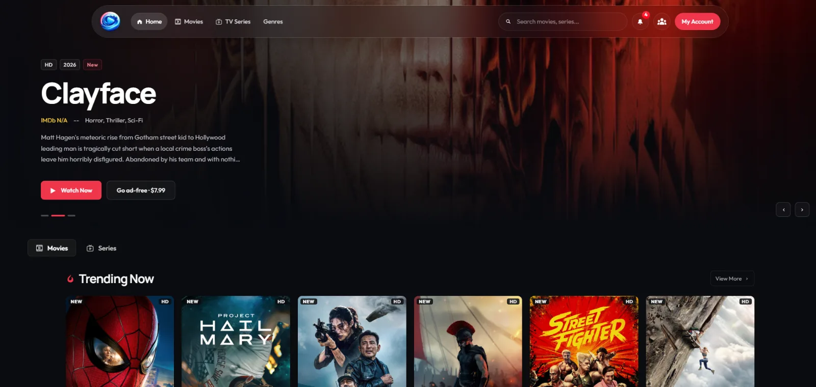 Movie and Series website for sale