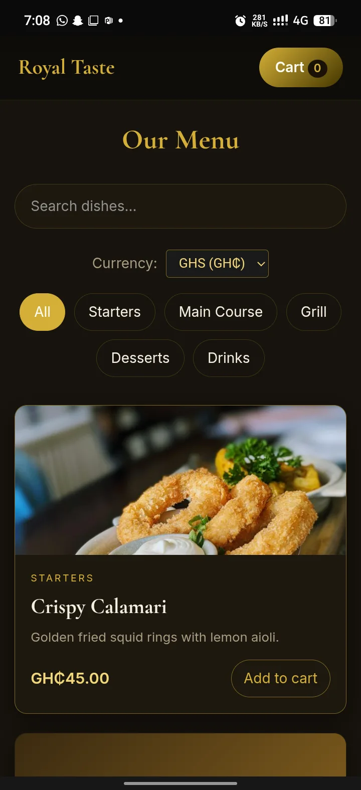 Royal Taste for Sale screenshot 1
