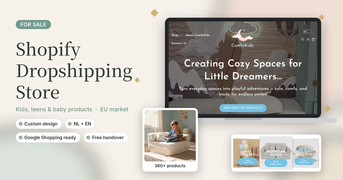 Shopify Dropshipping Store – Kids, Teens & Baby Products (EU market) screenshot 1