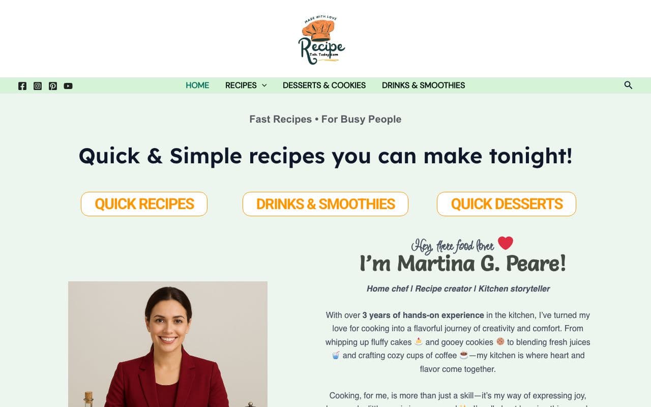 Recipe Talk Today for Sale with 120+ Contents