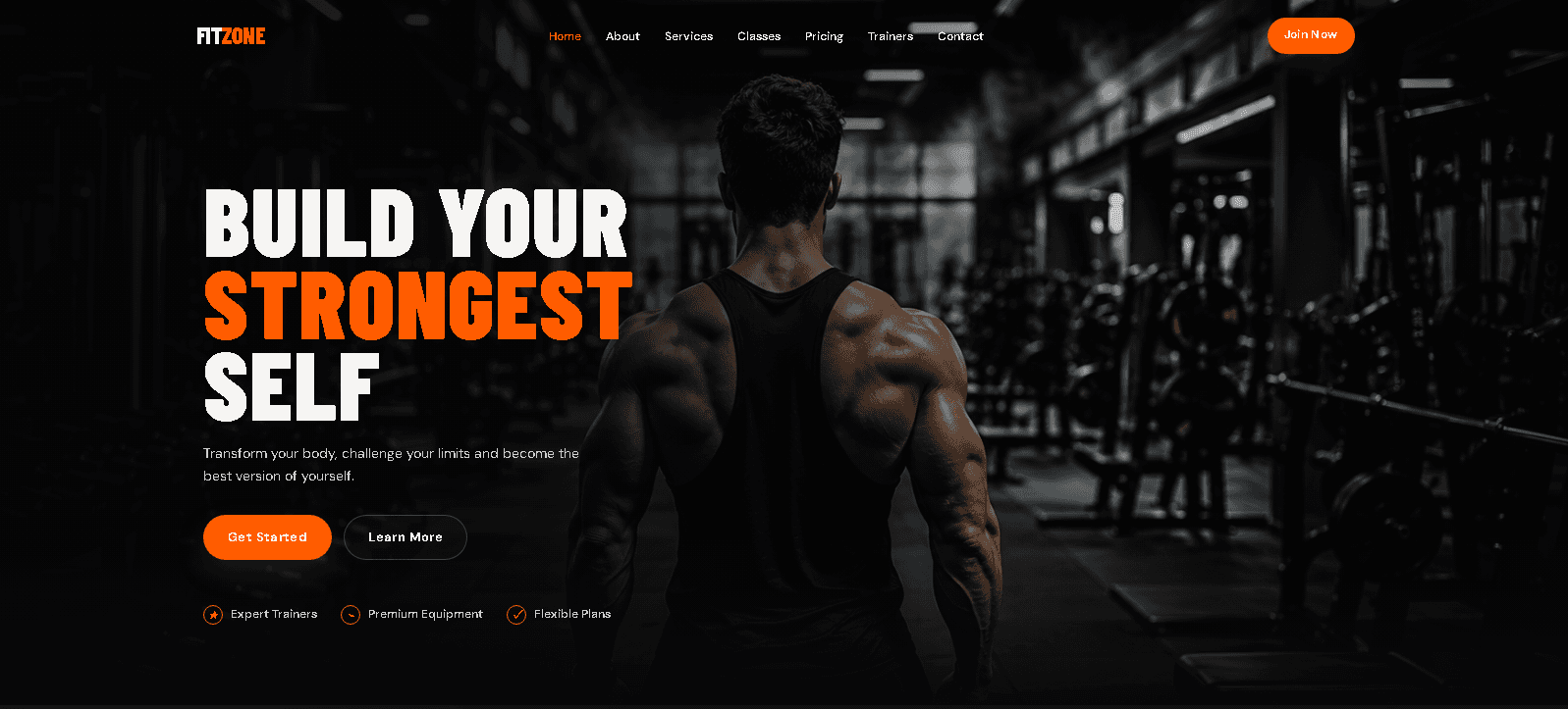 Modern Gym & Fitness Website for Sale screenshot 1