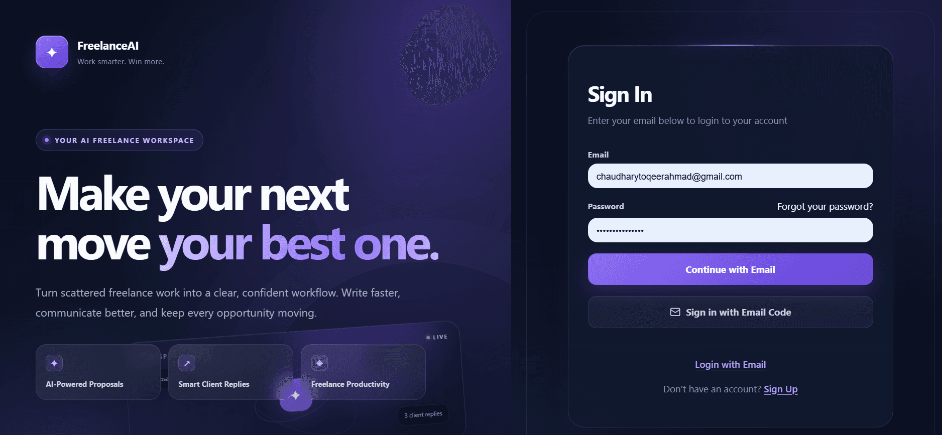 FreelanceAI for Sale screenshot 1