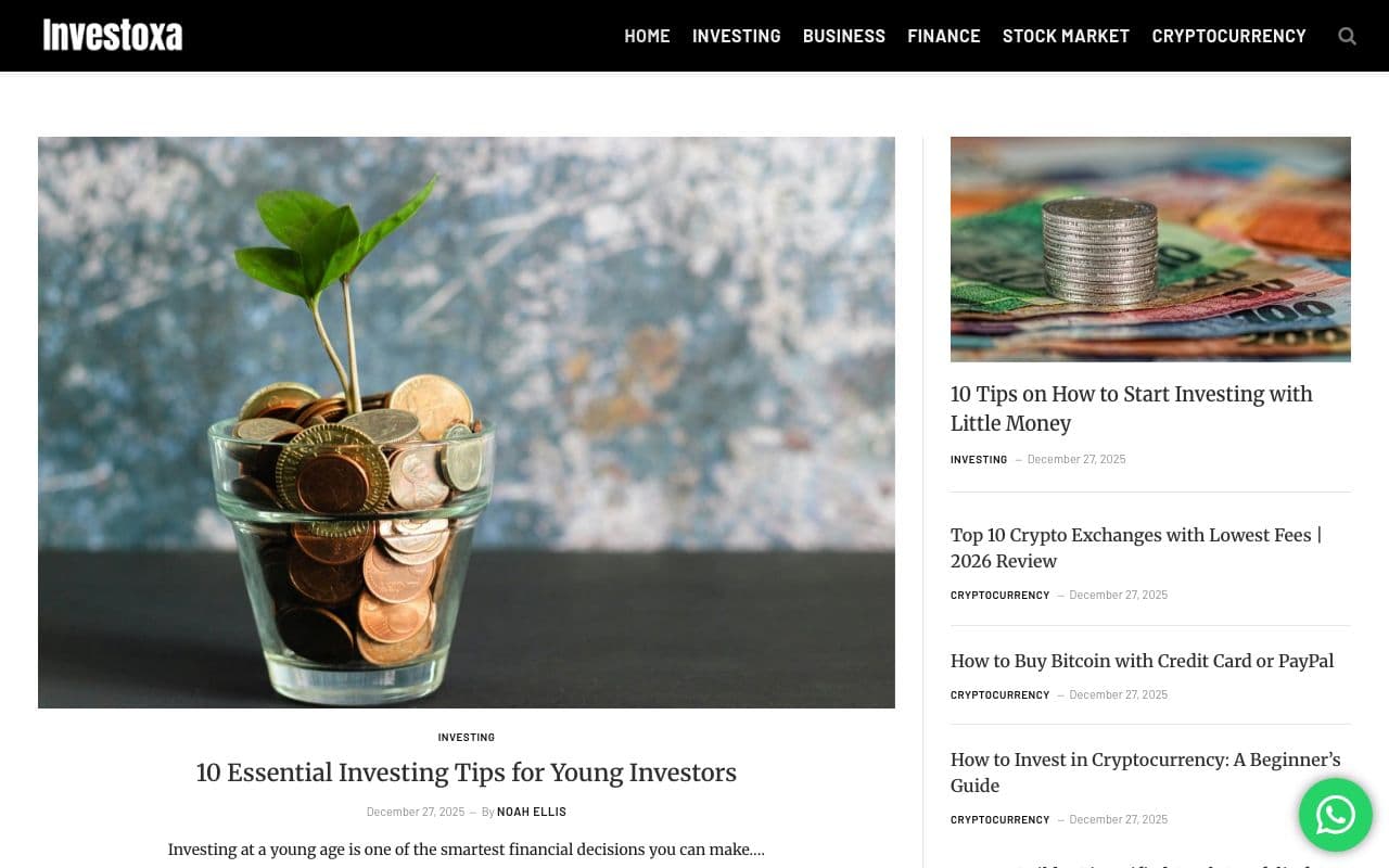 Established Finance & Business Content Site – 2K Monthly Organic Visitors