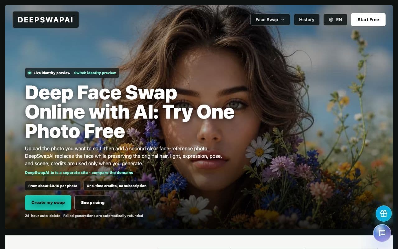 AI Face Swap Online: Try One Photo Free for Sale screenshot 1